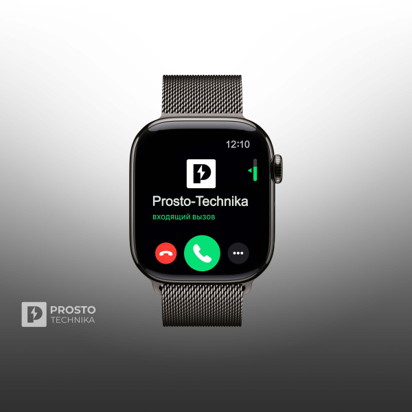 Apple Watch Series 11 46mm Slate Titanium Case, Milanese Loop (Slate)